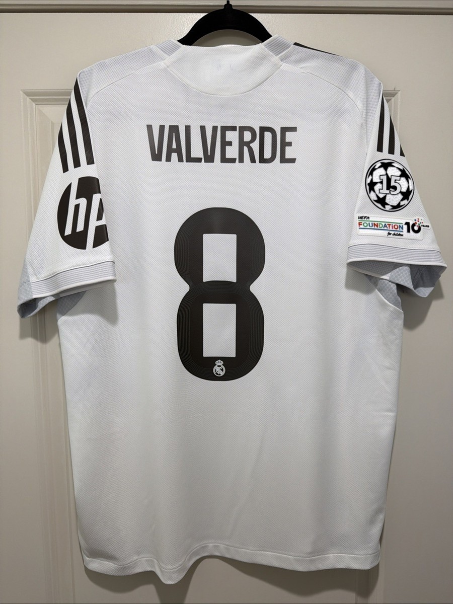Real Madrid VALVERDE 長袖ジャージ Mサイズ グレー VALVERDE REAL MADRID JERSEY 2024-25 THIRD AUTHENTIC SOCCER SHIRT