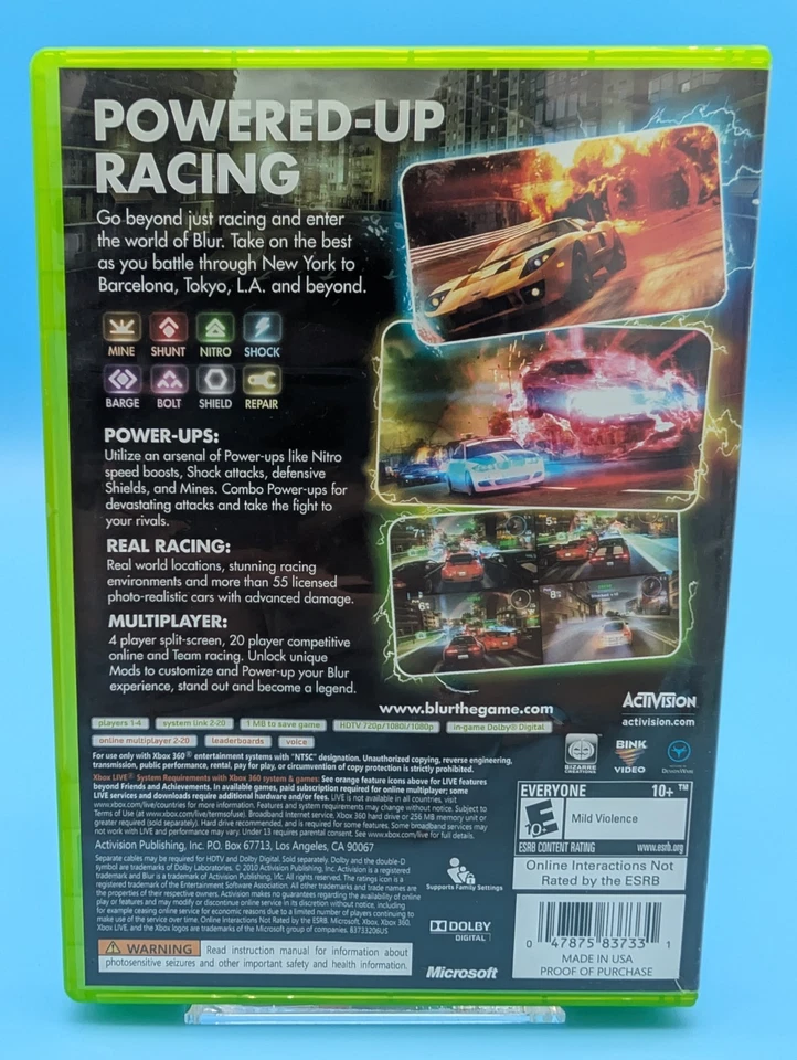 Blur (Microsoft Xbox 360, 2010) Tested & Working - Image 3 of 4