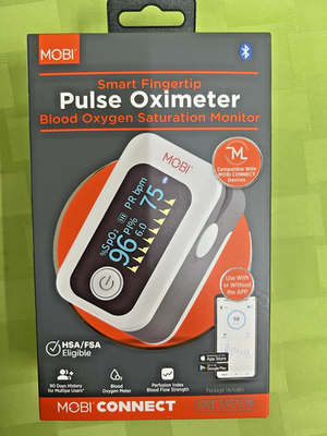 #ad MOBI Smart OLED Fingertip Bluetooth Pulse Oximeter White NEW SEALED FREE SHIP $25.99