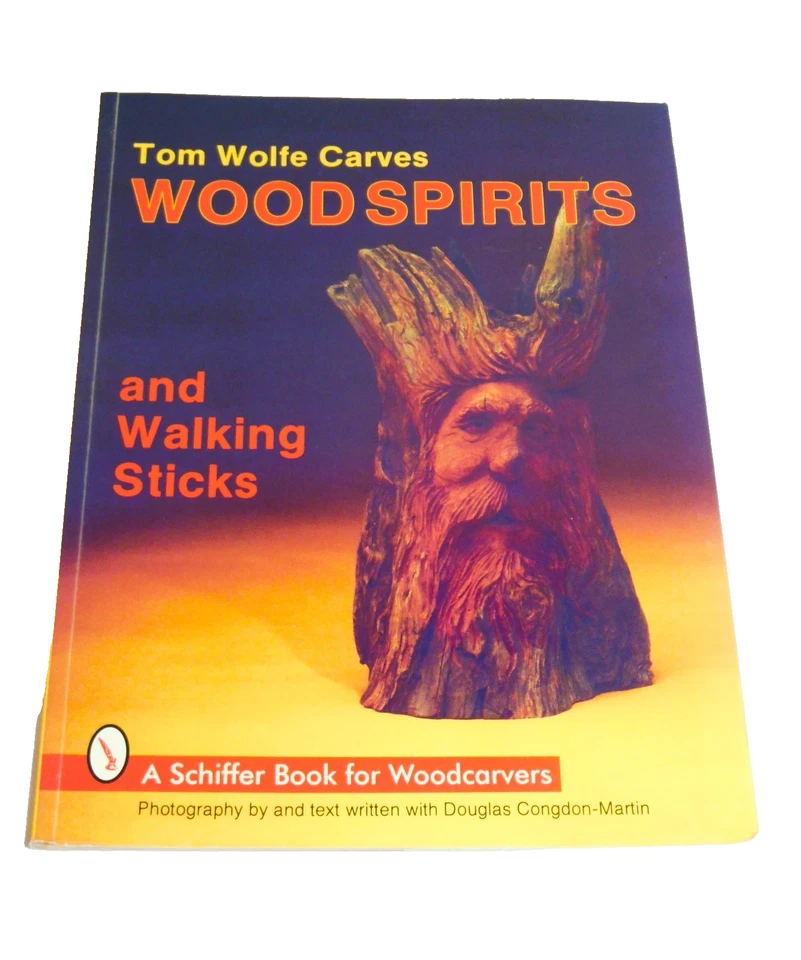 Carving Wood Spirits and Walking Sticks Woodcarving Old Bearded Faces Tom Wolfe - Image 2 of 4