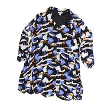 NEW Nine West Plus Size 4X Midi A-Line Dress Multicolor NWT long Sleeve