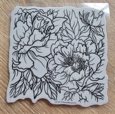 Simon Says Stamp - Peony Background - Rubber Cling stamp, never used