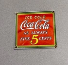 VINTAGE COKE COLA SODA PORCELAIN SIGN CAR GAS TRUCK MOTORCYCLE OIL