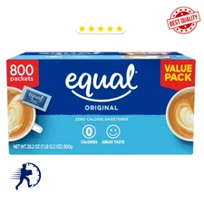 EQUAL Zero Calorie Sweetener – Sugar Substitute, 800 Packets, Keto & Diabetic