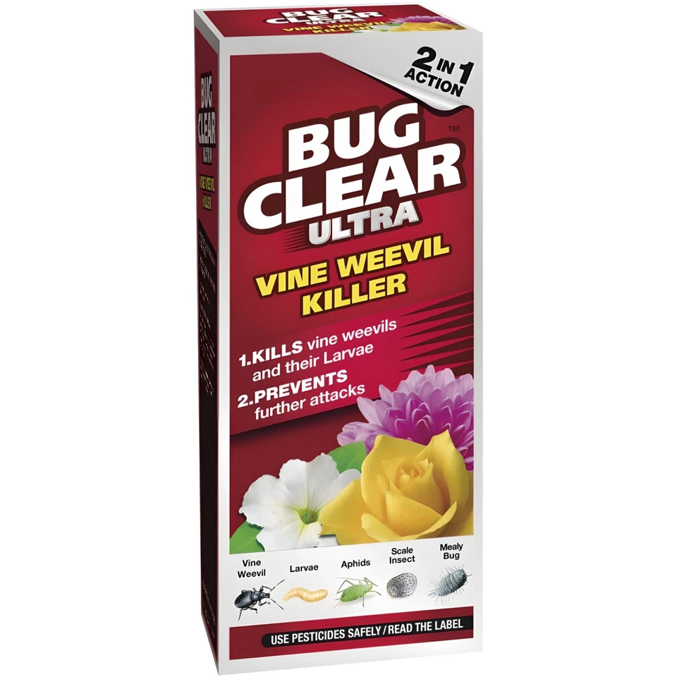 BugClear Ultra Vine Weevil Killer 480ml Concentrate Kills Grubs and Adults
