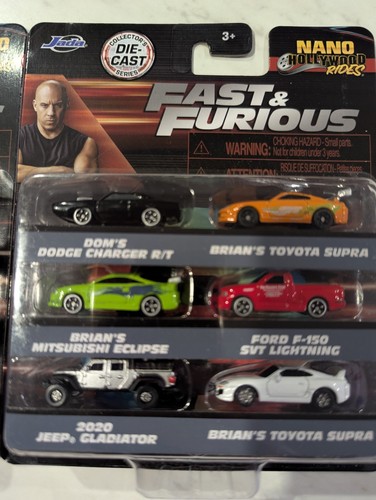 Lotto di 2 -12 Cars Jada Fast & Furious Nano Hollywood Rides Caricabatterie Supra F150 - Foto 2 di 5