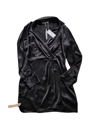 NWT Reformation Silk Shirt Mini Dress 10 Alaine 100% Minimalist Sexy Coquette - Picture 7 of 17