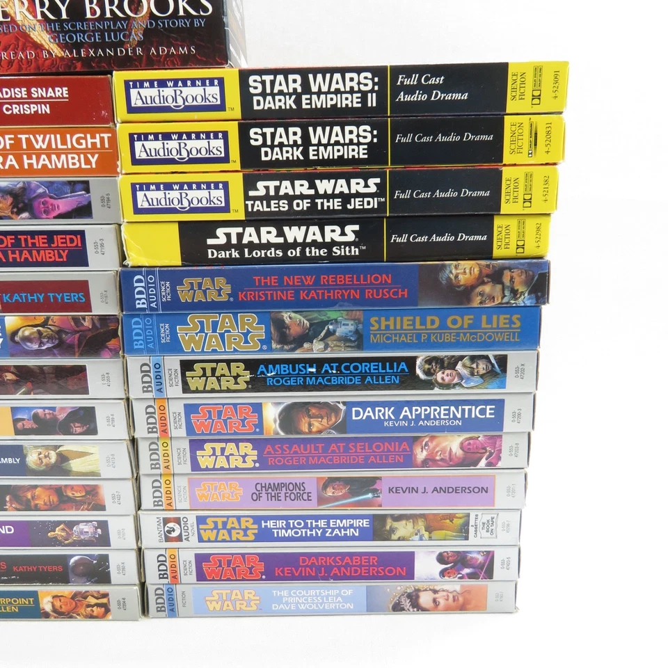 Lot of 27 Star Wars Audiobooks BDD & More Audio Cassette Tapes Excellent - Image 3 of 4