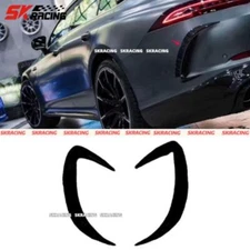 Black Rear Bumper Side Vent Flaps For 2019-23 Mercedes Benz AMG GT43 GT50 53 63