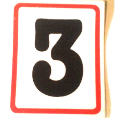 GENERAL USE RC MACSCREEN MACTAC STICKER NUMBER NUM.3 (5.5X4.5cm)