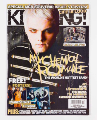 GERARD WAY MY CHEMICAL ROMANCE EVANESCENCE TRIVIUM POSTER AFI  KERRANG! MAGAZINE
