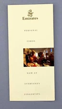 EMIRATES PERSONAL VIDEO AIRLINE BROCHURE 1990’S CABIN CREW PICTURES