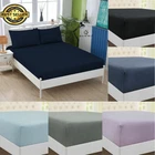 Thermal Flannelette 100% Brushed Cotton Flannel Fitted Sheet Extra Deep 160 GSM