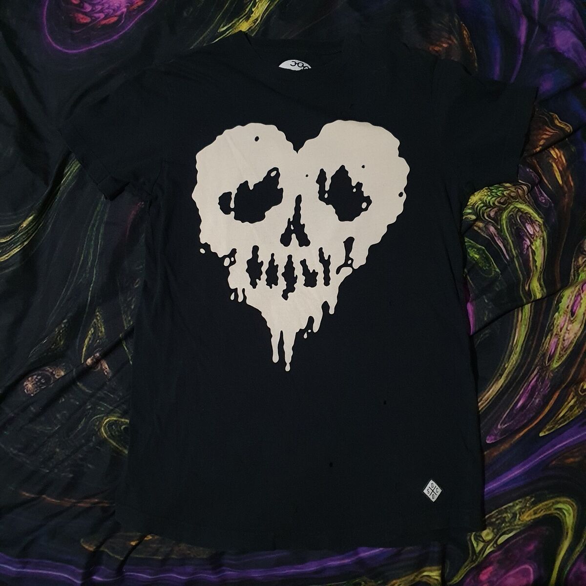 S - Original Drop Dead Clothing Skull F#CKed Heart Graphic S - Original Drop Dead Clothing Skull F#CKed Heart Graphic
