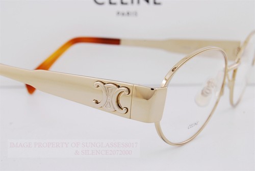 Brand New CELINE Eyeglass Frames CL 50140U 030 Gold For Women Size 53mm - Picture 5 of 6
