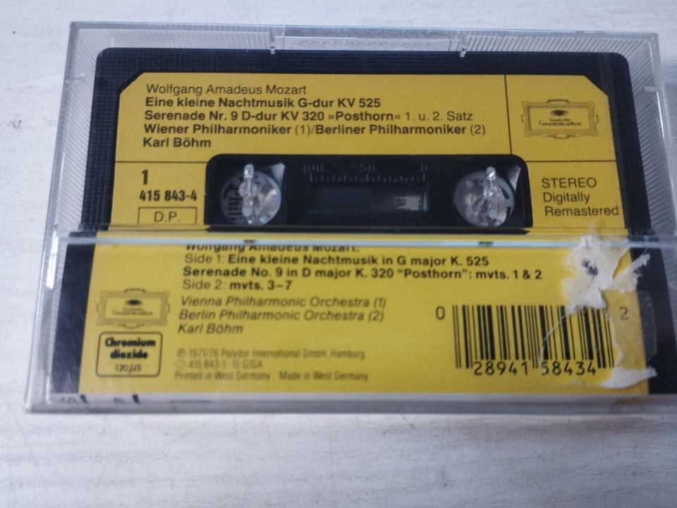 Mozart Eine Kleine Nachtmusik Posthorn Serenade Karl Bohm - New Cassette - Image 2 of 3