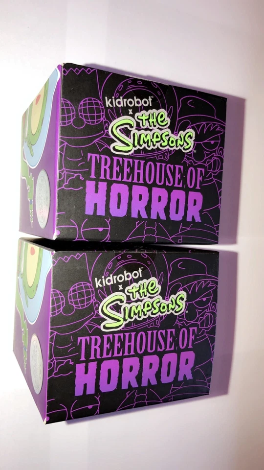 KIDROBOT The Simpsons ALIENS Kang Kodos GLOW IN DARK Figures Limited Exclusive - Image 2 of 4