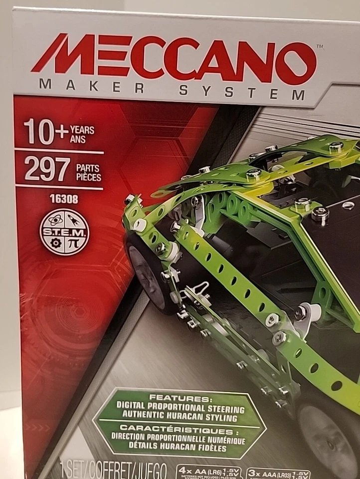 Meccano Lamborghini Huracan 2.4 GHz Remote Control 297 pieces STEM 20074016 - Image 4 of 4