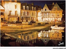 CAR-AAYP6-56-0387 - AURAY - the port of ST-Goustan and the place seen at night