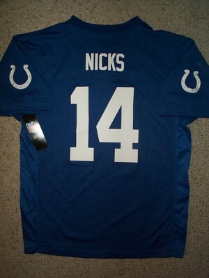 ($55) Indianapolis Colts HAKEEM NICKS nfl Jersey YOUTH KIDS BOYS CHILDRENS (xl)
