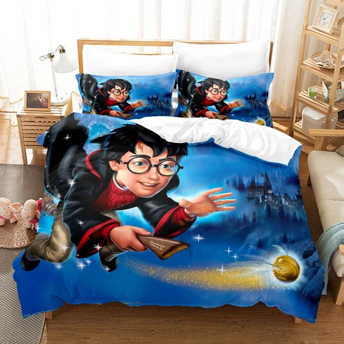 UK Harry Potter Bedding Set 2/3 PCS Quilt Duvet Cover Dorm Single Double King // - Picture 18 of 49