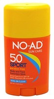 2 Pack No-ad Sun Care Sport Spf 50 Sunscreen Stick Body And Face 1.5 Oz Each on sale 2 Pack No-ad Sun Care Sport Spf 50 Sunscreen Stick Body And Face 1.5 Oz Each on sale