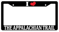 Black License Plate Frame I Heart The Appalachian Trail Auto Accessory 1054