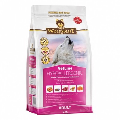 VetLine Hypoallergenic Pferd Süßkartoffel Hund