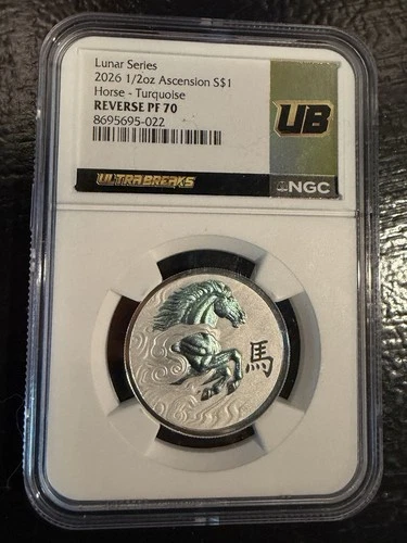 Ultra Breaks Lunar Series 2026 1/2oz Ascension Horse - Turquoise S$1