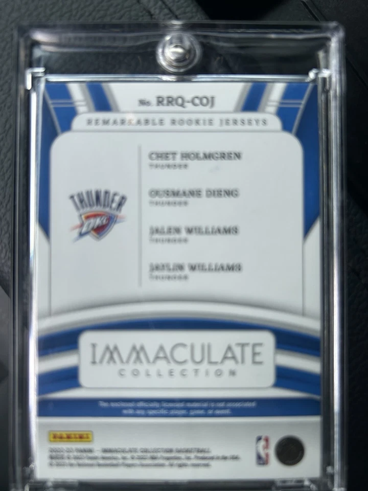 Immaculate Remarkable Rookie Jerseys OKC Thunder Chet Jalen Jaylin - Image 2 of 2