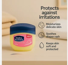 2 PACK - Vaseline Blue Seal Baby Jelly 50ml-Moisturizing Petroleum Formula-USA