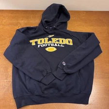 Toledo Rockets Hoodie Mens Large Blue Long Sleeve Pullover Champion