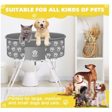 Portable foldable washing station bathtub for pets grooming cat dog
