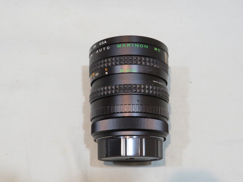 Vintage Makinon MC F=24-50mm F3.3-4.5 Camera Lens w/Case