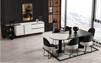 Essgruppe Esszimmer Gruppe Essecke Esstisch StüHle 7Tlg Holz Schwarz