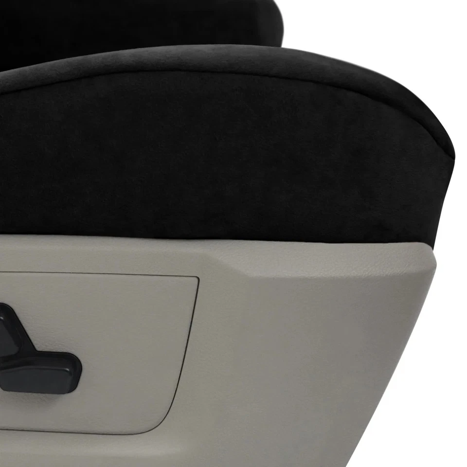 For Lincoln MKS 09-11 Coverking Suede 2nd Row Black Custom Seat Covers - Imagem 3 de 4