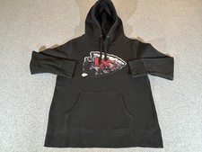 Kansas City Chiefs Hoodie Men Large Black NFL Mahomes Pullover Sweatshirt Fleece