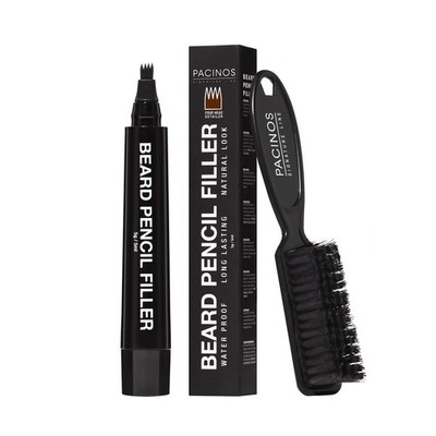 Pacinos Beard Pencil Filler - Water Proof, 1 Count (Pack of 1), Dark Brown 