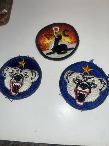 Patch Vintage Alaskan Defense Command US Army WW2 WWII Lotto di 3 Patch