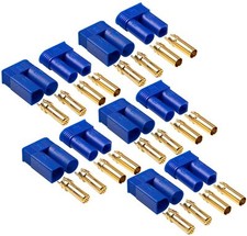 5 EC5 Connectors for LiPo Batteries - High Conductivity, Blue, 5 Pairs
