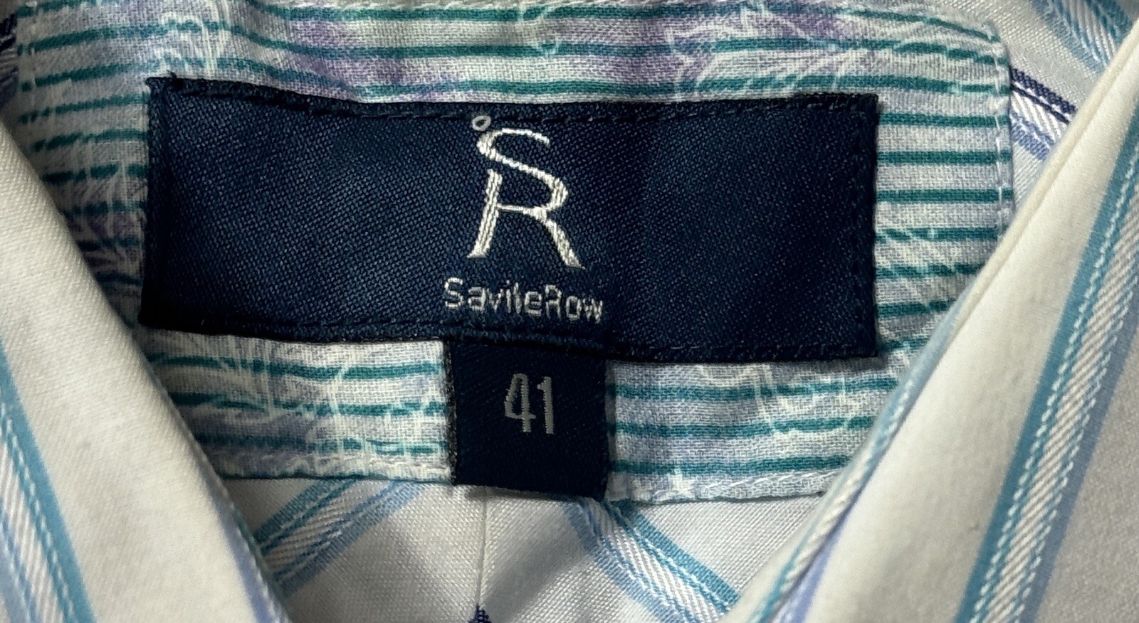 FILA Camicia elegante uomo Savile Row manica lunga con bottoni taglia 41 a righe