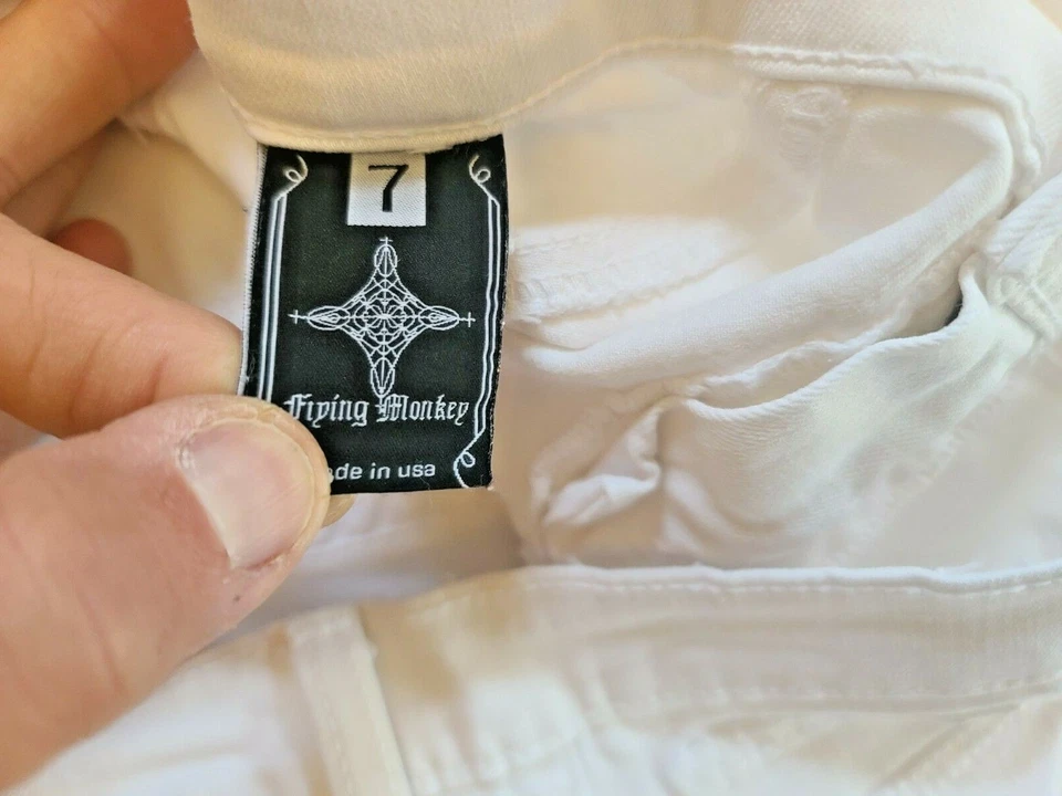 FLYING MONKEY JEANS SUPER AJUSTADOS BLANCOS Talla 7 Foto 4 de 4