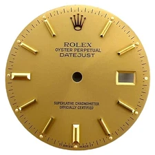 Genuine Rolex Oyster Datejust 36mm Dial Champagne Gold 16233 16263 16203