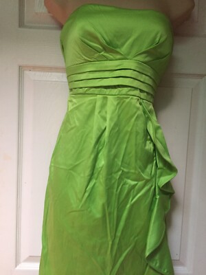 MY MICHELLE Dress Lime Green Cocktail Prom Mini Strapless Tie Back Size 11 