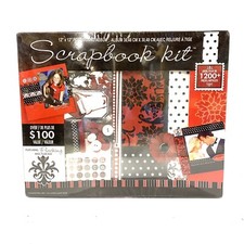 Westrim Crafts 12x12 Scrapbook Kit Flocked Over 1200 Pieces New Sealed 2006