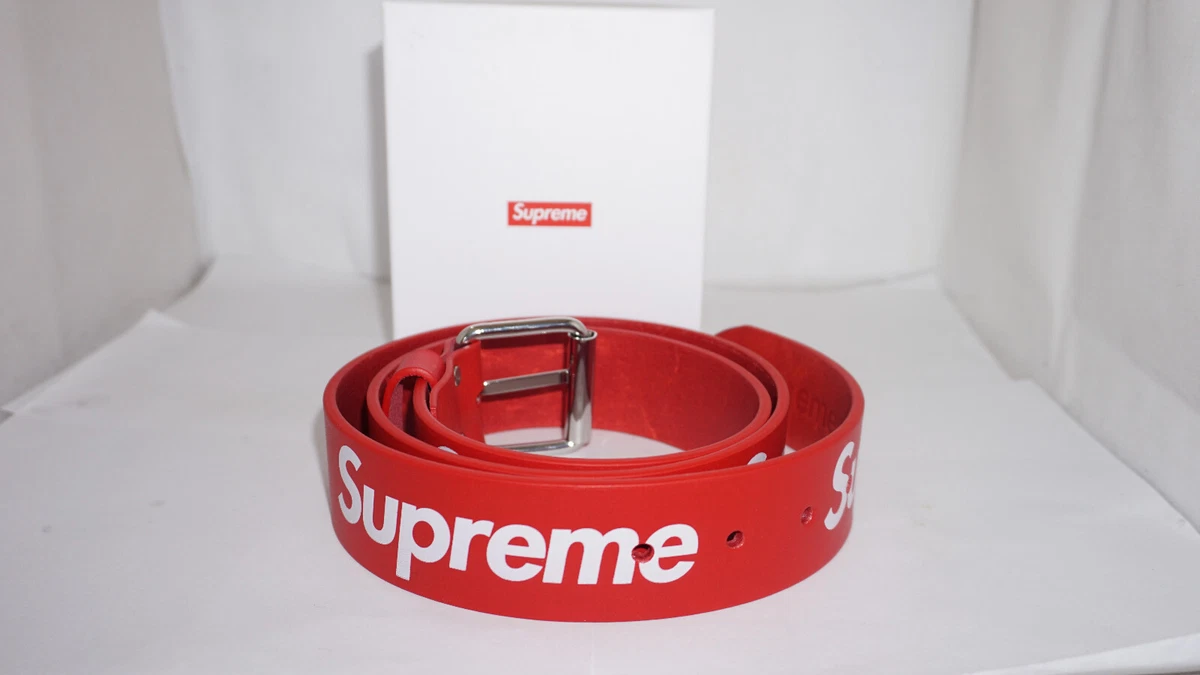 Supreme New Rare Logo Red Belt Size Large