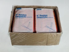 Case Of 1000 Royal R809 Long Kari-Out Disposable Chinese Bamboo Chopsticks 9 in