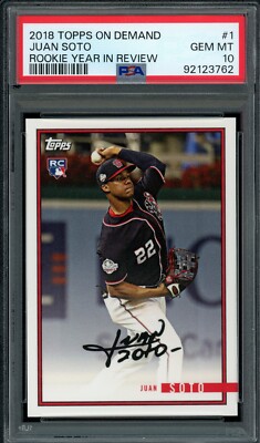 2018 Topps On Demand #1 Juan Soto Rookie Year In Review RC PSA 10