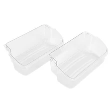 Clear Refrigerator Door Bin Shelf For Frigidaire Kenmore New 2pcs #240324502