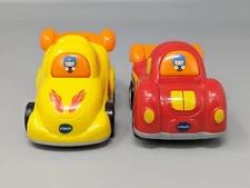 Vtech Go Go Toodler Kids Race Cars Yellow & Red 3" Toy Cars